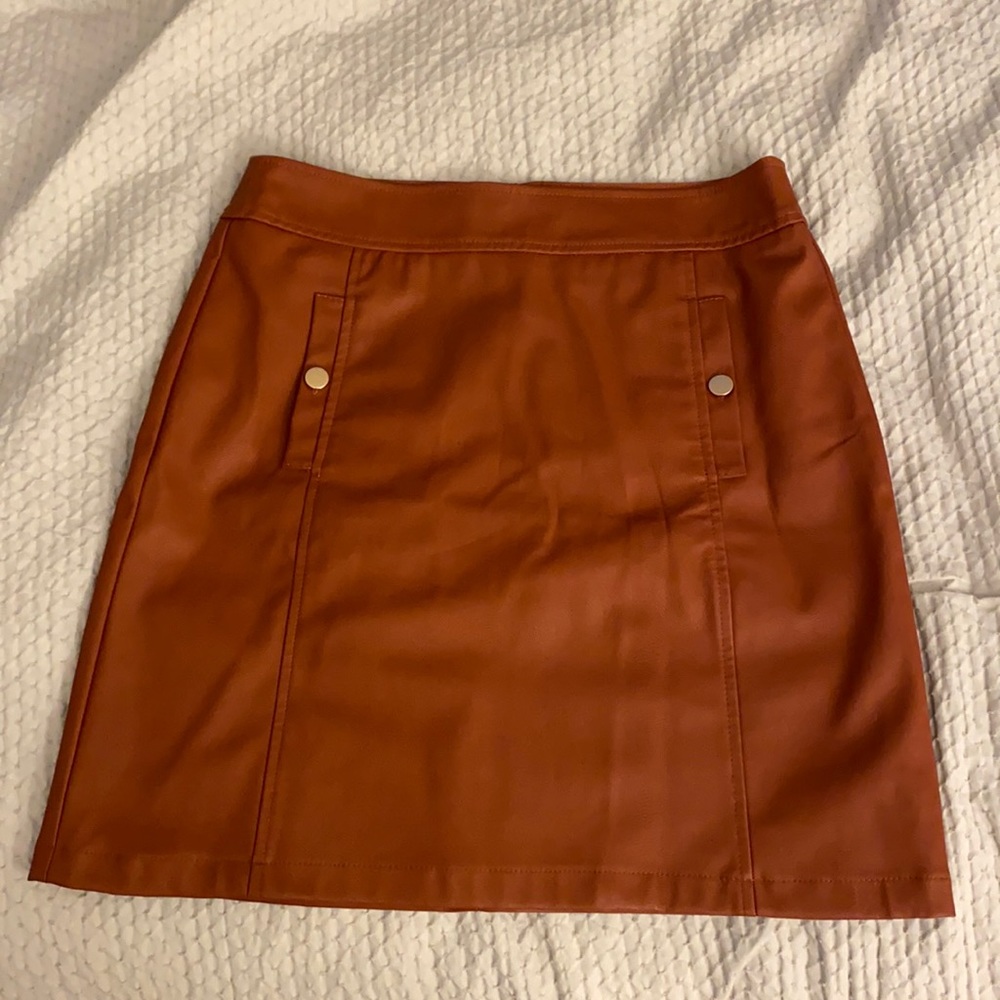 Faux leather skirt!